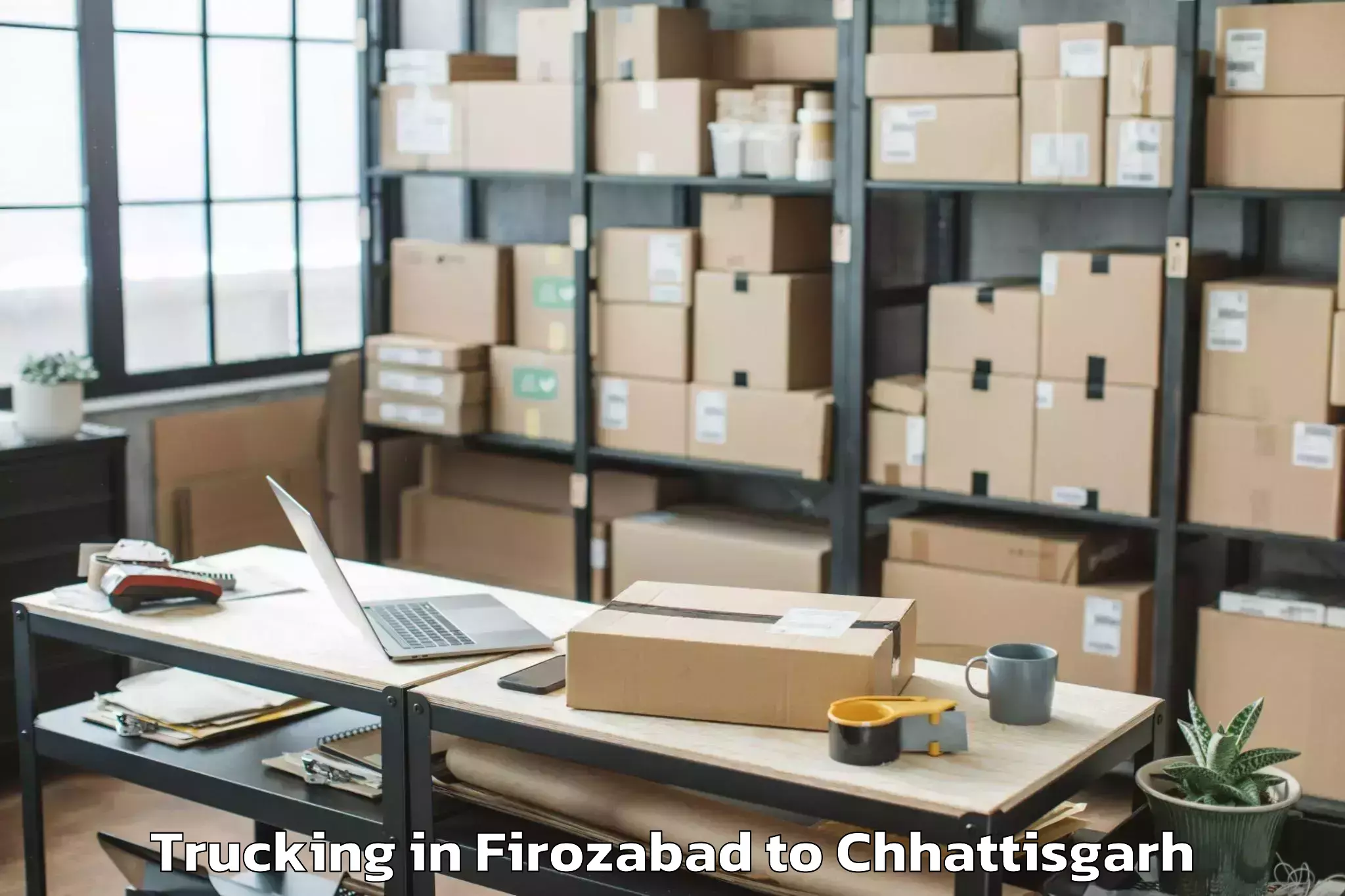 Quality Firozabad to Dhamtari Trucking